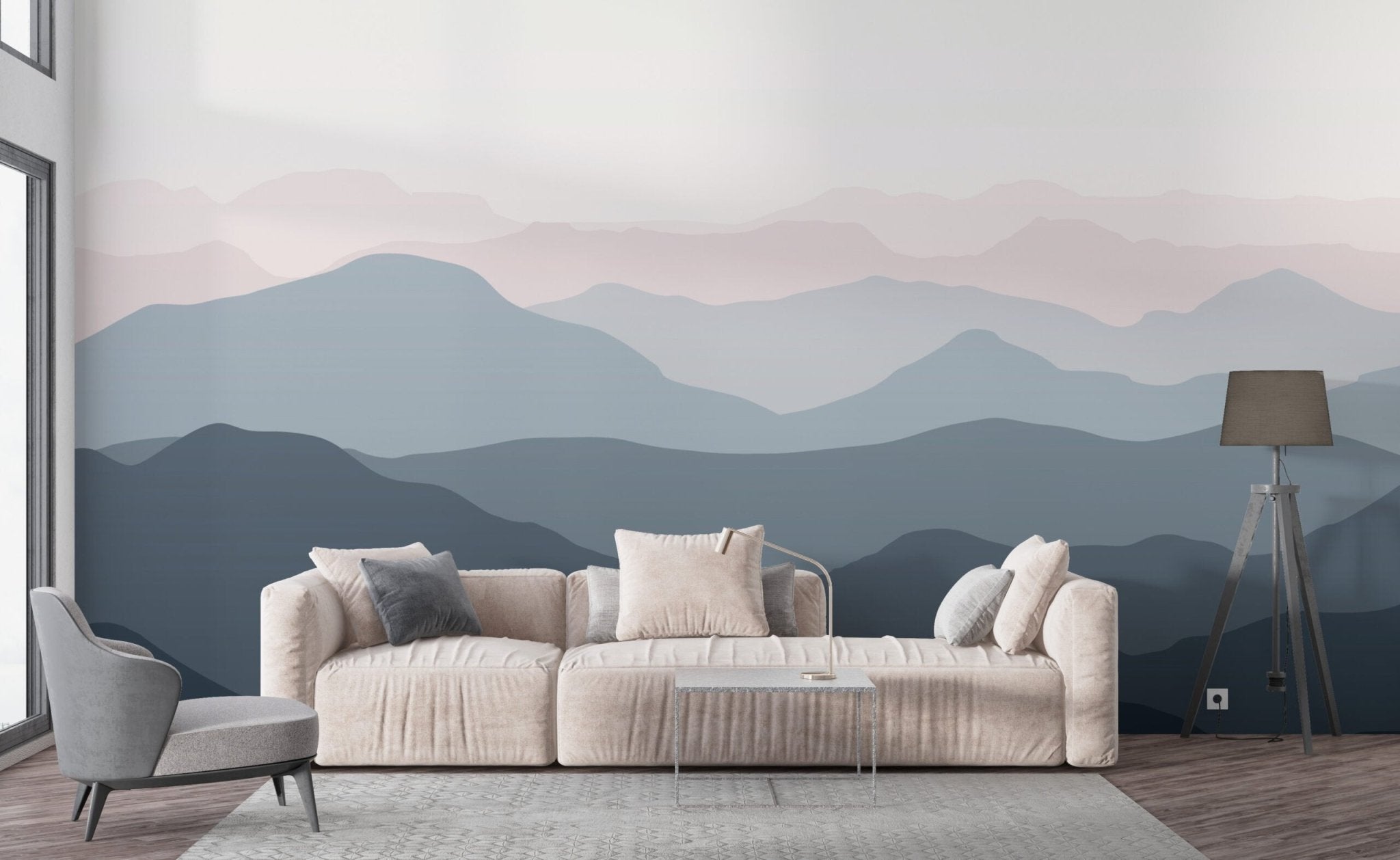 Mountain Mural for a Living Room Accent | AU