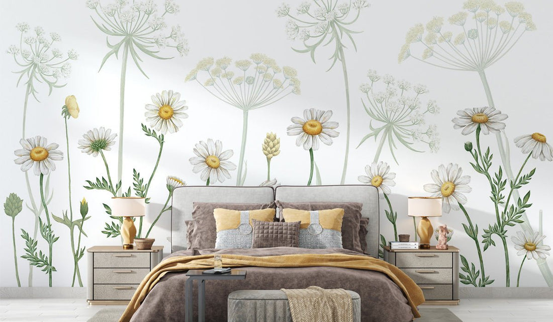 White Wallpaper Ideas for a Calm, Cozy Bedroom
