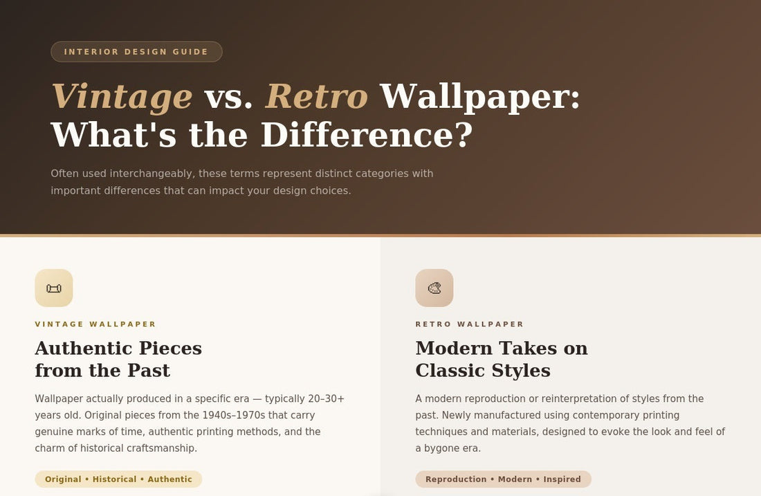 Vintage vs. Retro Wallpaper: What's the Difference?