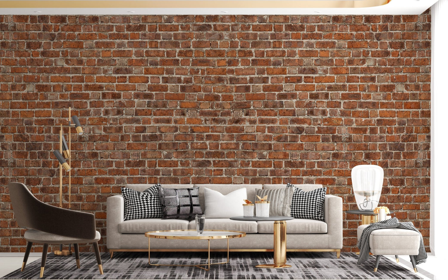 Faux Brick Wallpaper Murals for Walls