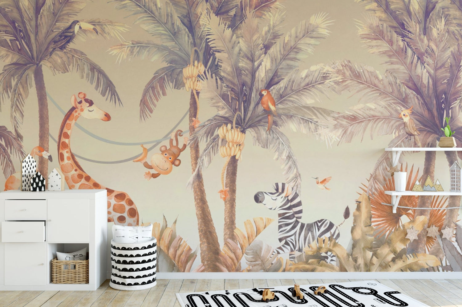 Soft storybook children wallpaper murals 