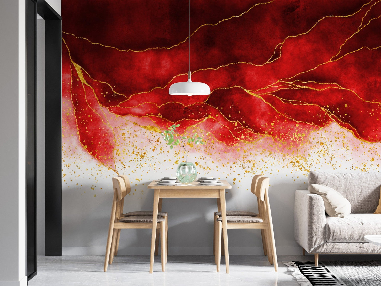 Red wallpaper for Bold and Stylish Wall Designs