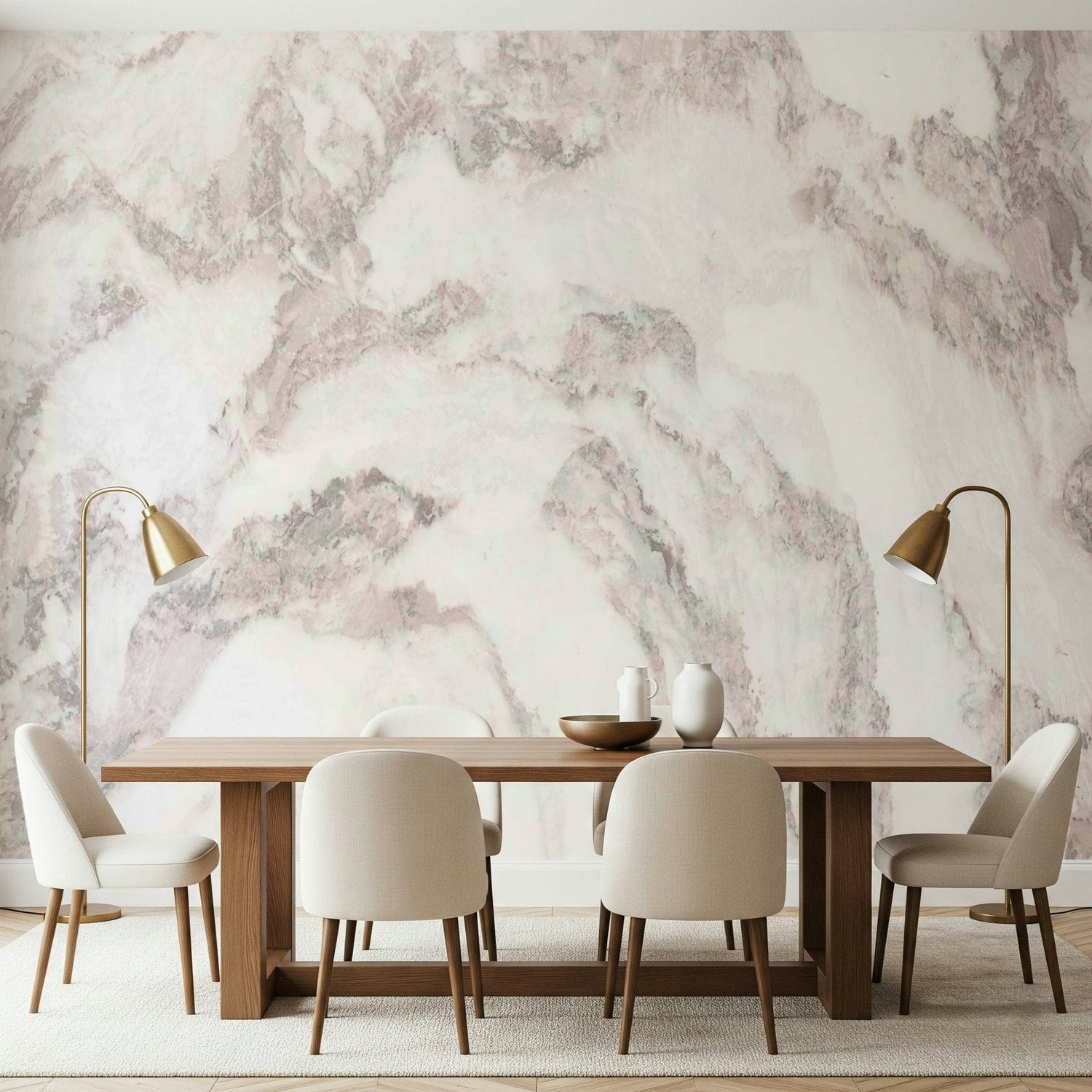 quartz wallpaper with geode slices and crystal stone murals