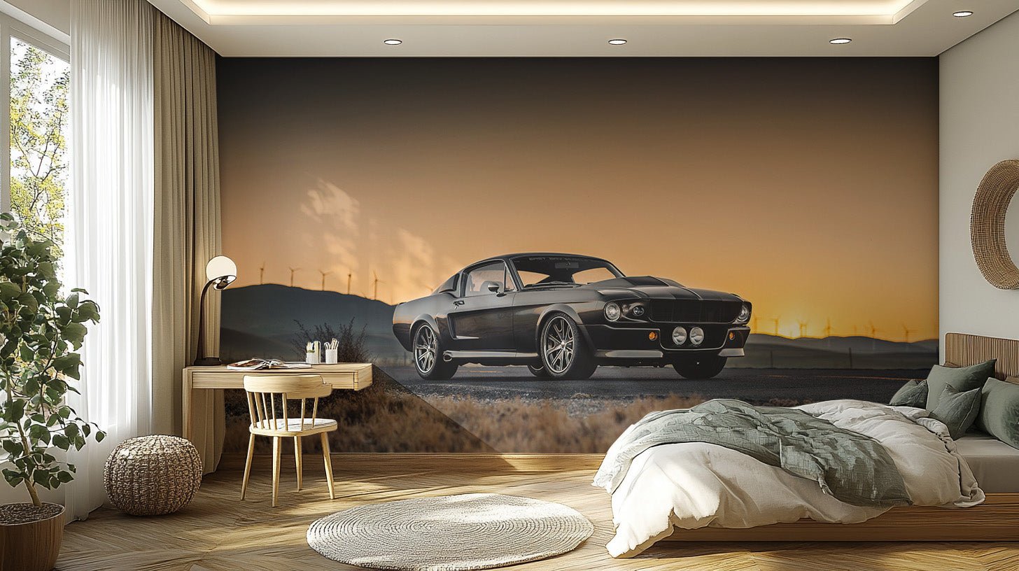 Custom printed boys wallpaper mural with adventure theme 