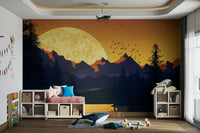 Golden hour glow over serene landscape – calming nature wallpaper

