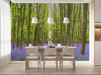 Springtime Woodland Floral Path Wall Mural