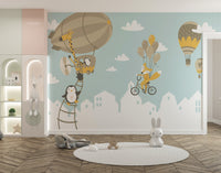 Balloon animal mural for lively walls
