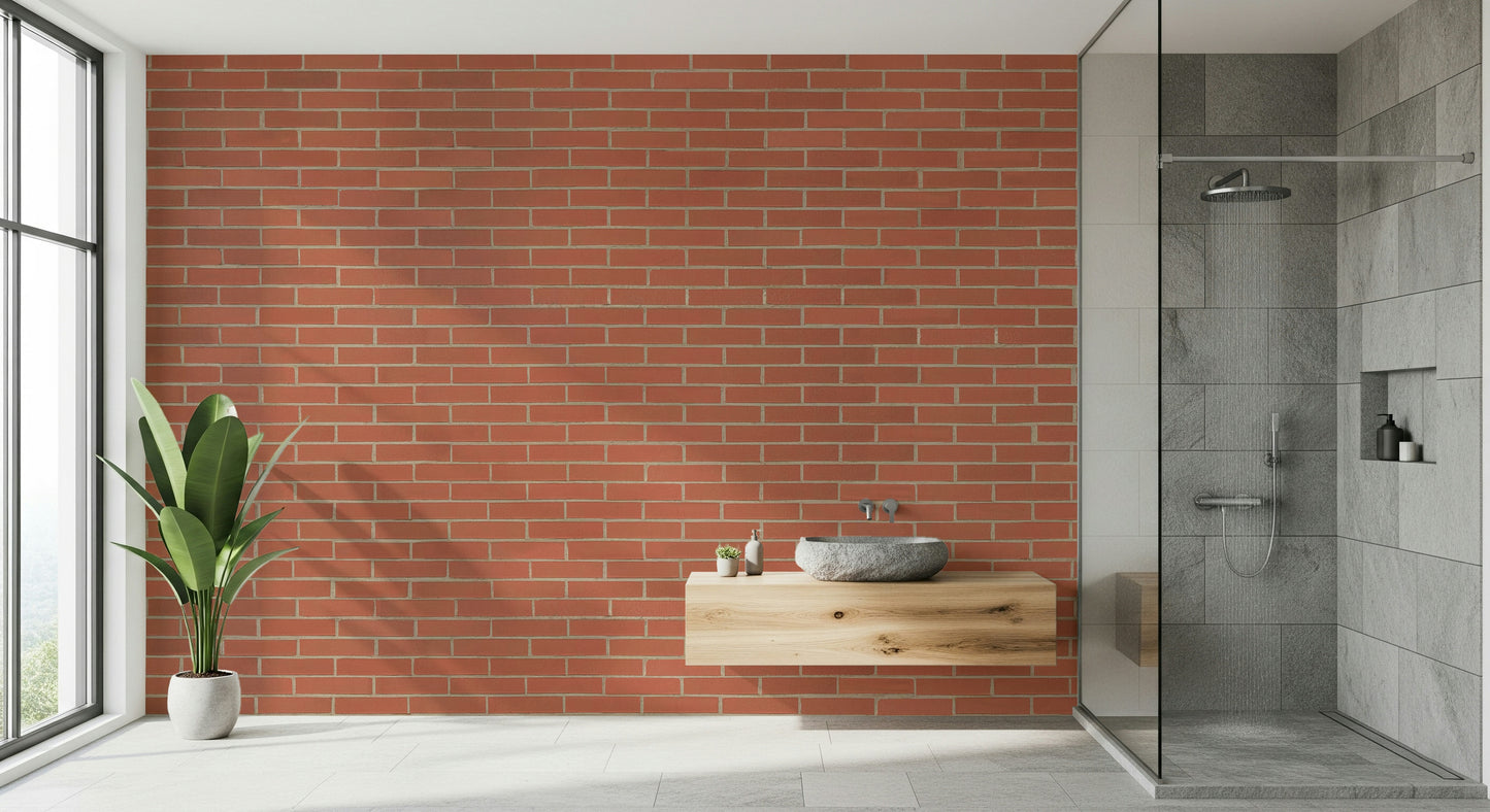 A beautiful classic brick wallpaper mural with realistic texture.

