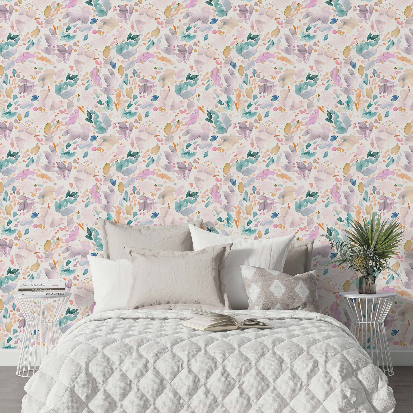 Watercolor Abstract Petals Wallpaper⁠