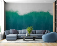 Sea Green Watercolor Mural Wallpaper