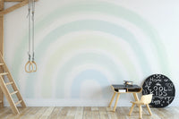 Dreamy Coastal Rainbow Mural
