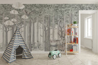 Enchanted woodland wallpaper for children
