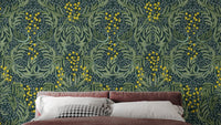 Verdant Mosaic Floral Wallpaper