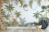 Vintage Tropical Forest Wallpaper mural - Giffywalls