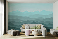 Misty Mountain Layers Wallpaper – Nature Inspired Home Decor