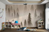 Rainforest Sepia Wallpaper – Peel and Stick Mural