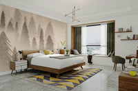 Rainforest Sepia Wallpaper – Calm Jungle Illustration