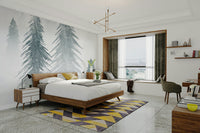 Snowing Forest Wallpaper – Nordic Nature Peel and Stick Mural