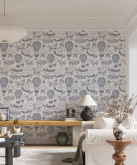 Classic airplane wallpaper for boys’ rooms and nurseries

