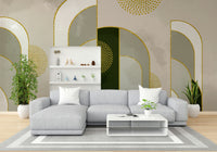 Gradient wall design in warm twilight hues

