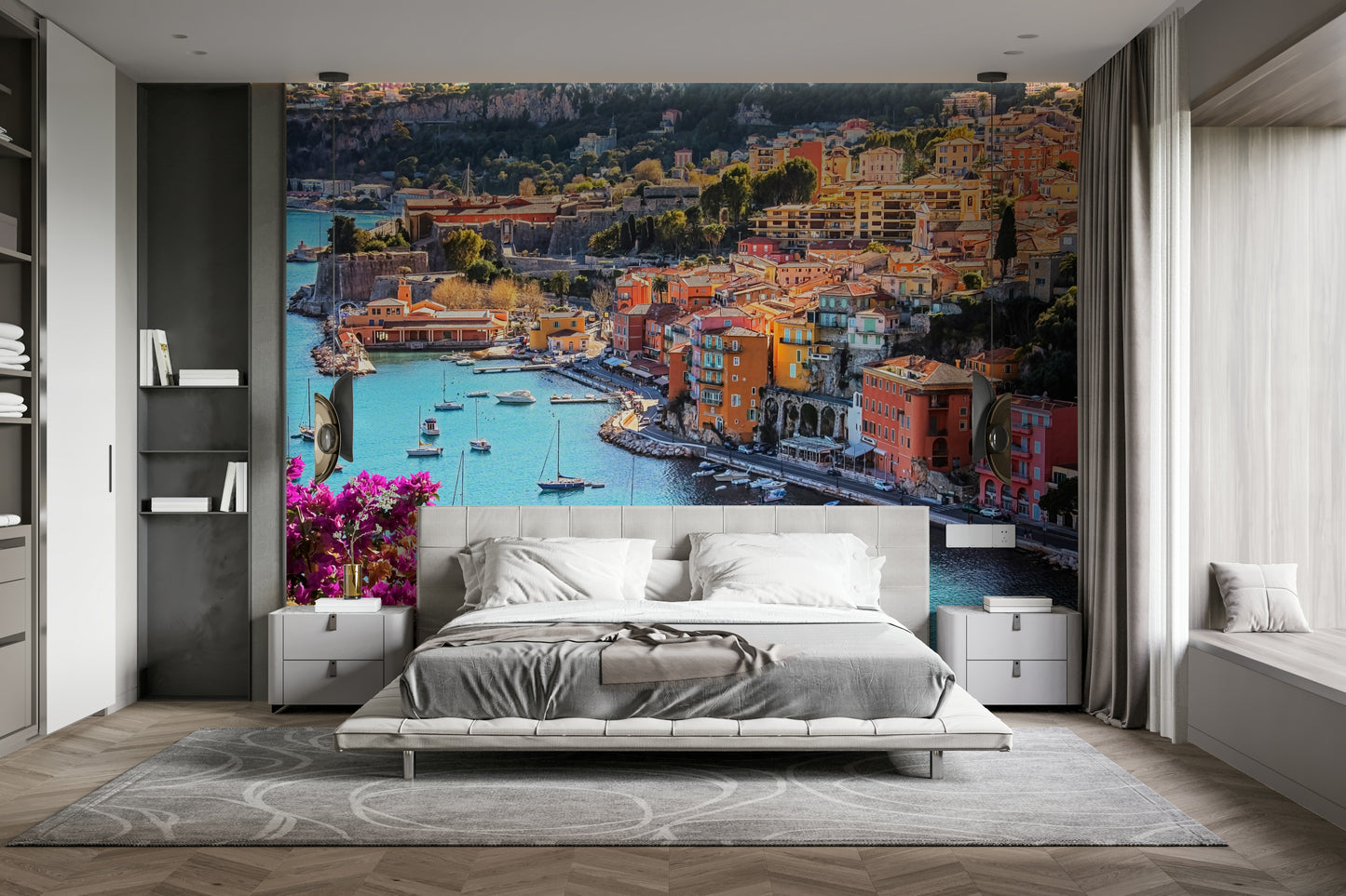 Serene wallpaper featuring stone buildings and blue sky

