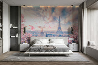 Springtime skyline of Paris with Eiffel view

