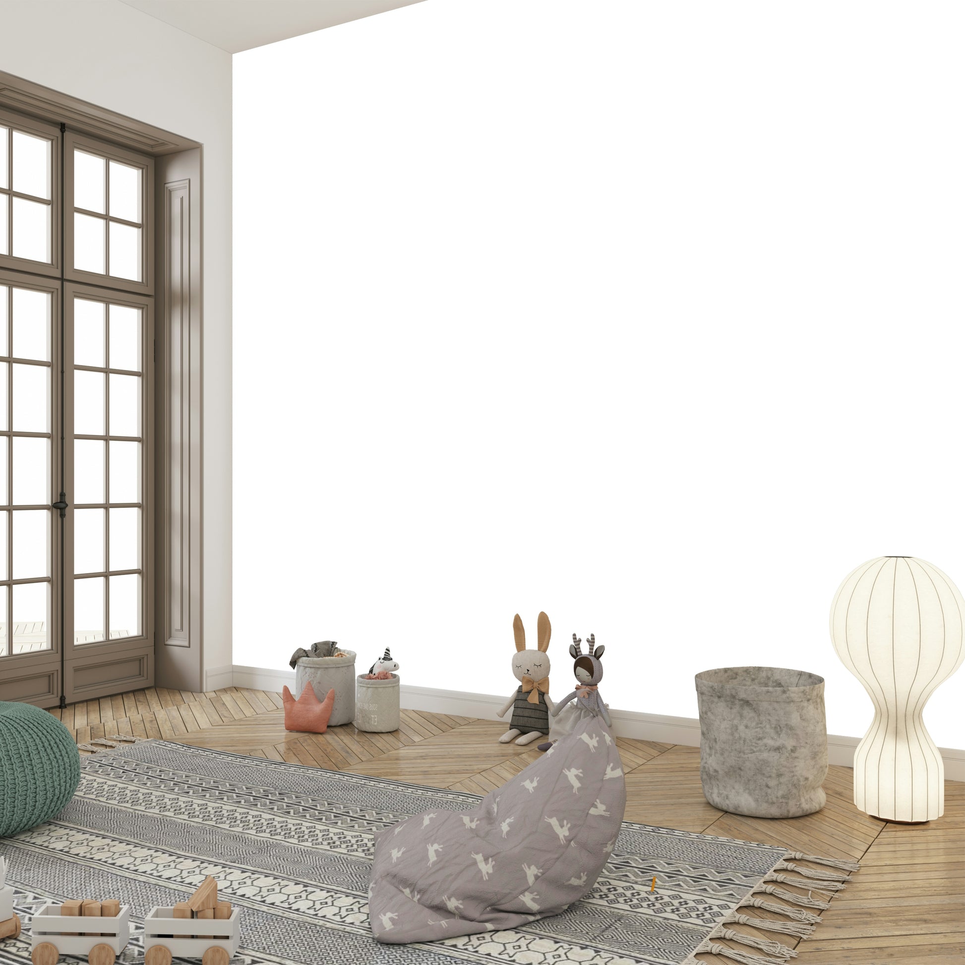 Global map wallpaper in muted blush pink shades

