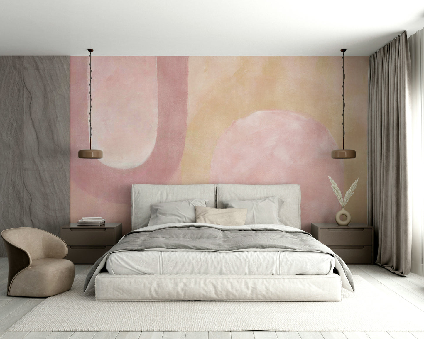 Stylish abstract wallpaper for romantic interiors

