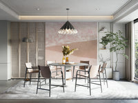 Tranquil seaside wallpaper with blush hues

