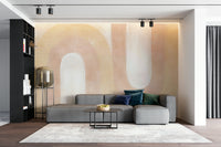 Modern blush wave design wallpaper

