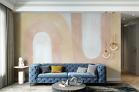 Peachy pink flowing wall art

