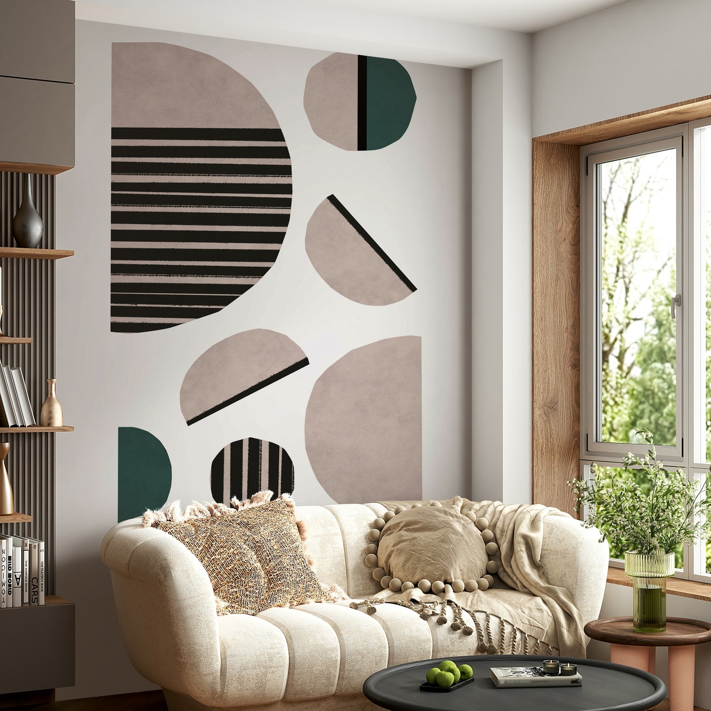 Soft pastel abstract wallpaper for a calming space.