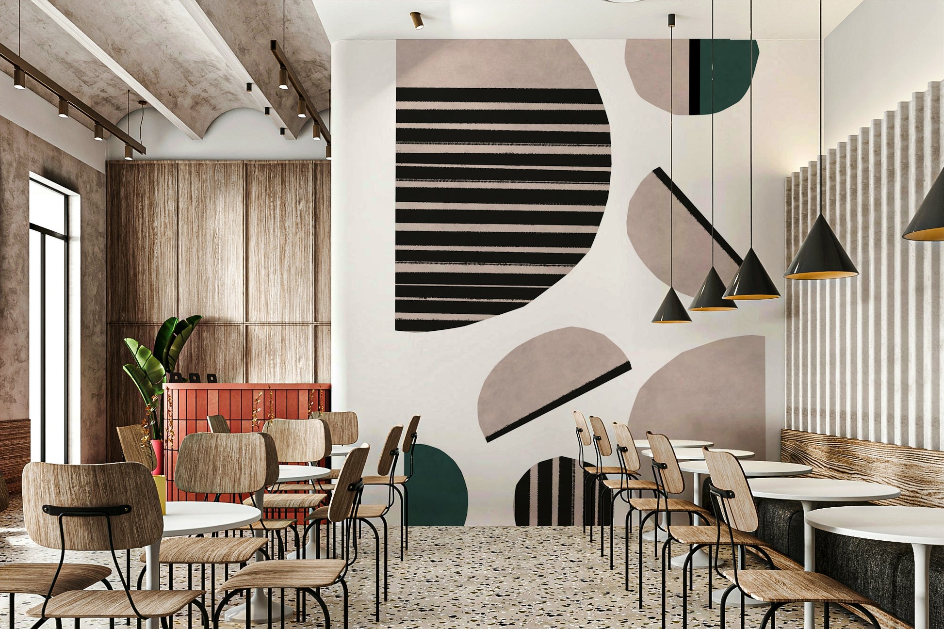 Textured abstract wallpaper with 3D effect design