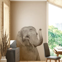 Adorable baby elephant mural for children's rooms.