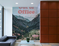 Out of office mountain wall wallpaper

