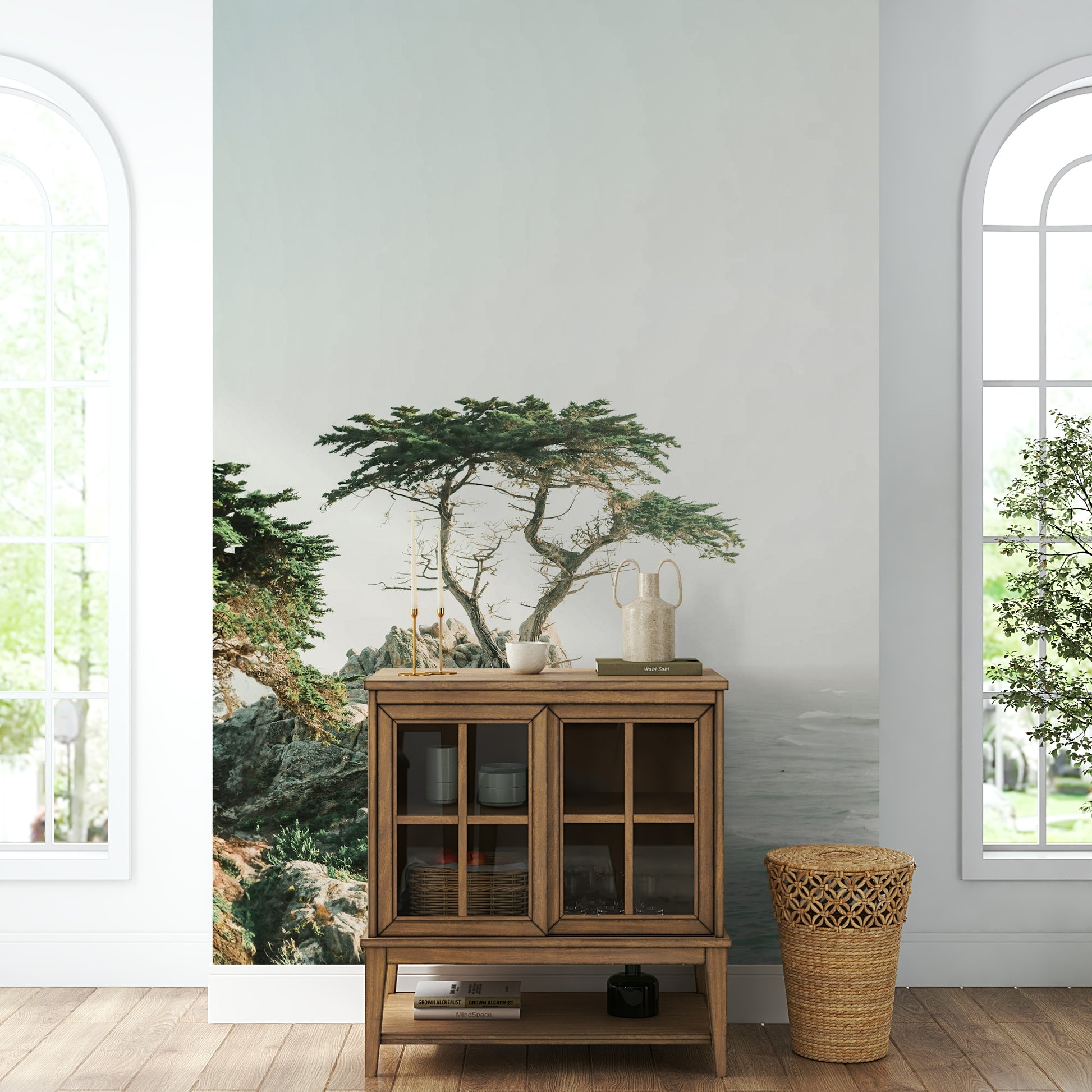 Serene Monterey landscape wall mural for bedrooms

