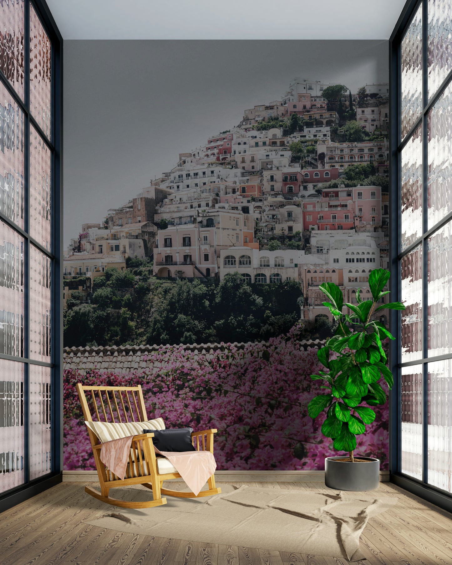 Positano-inspired wallpaper for elegant interiors


