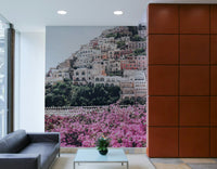 Vibrant Positano wallpaper with coastal charm

