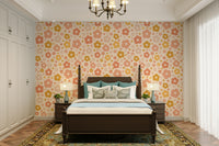 Vintage-inspired floral wall design

