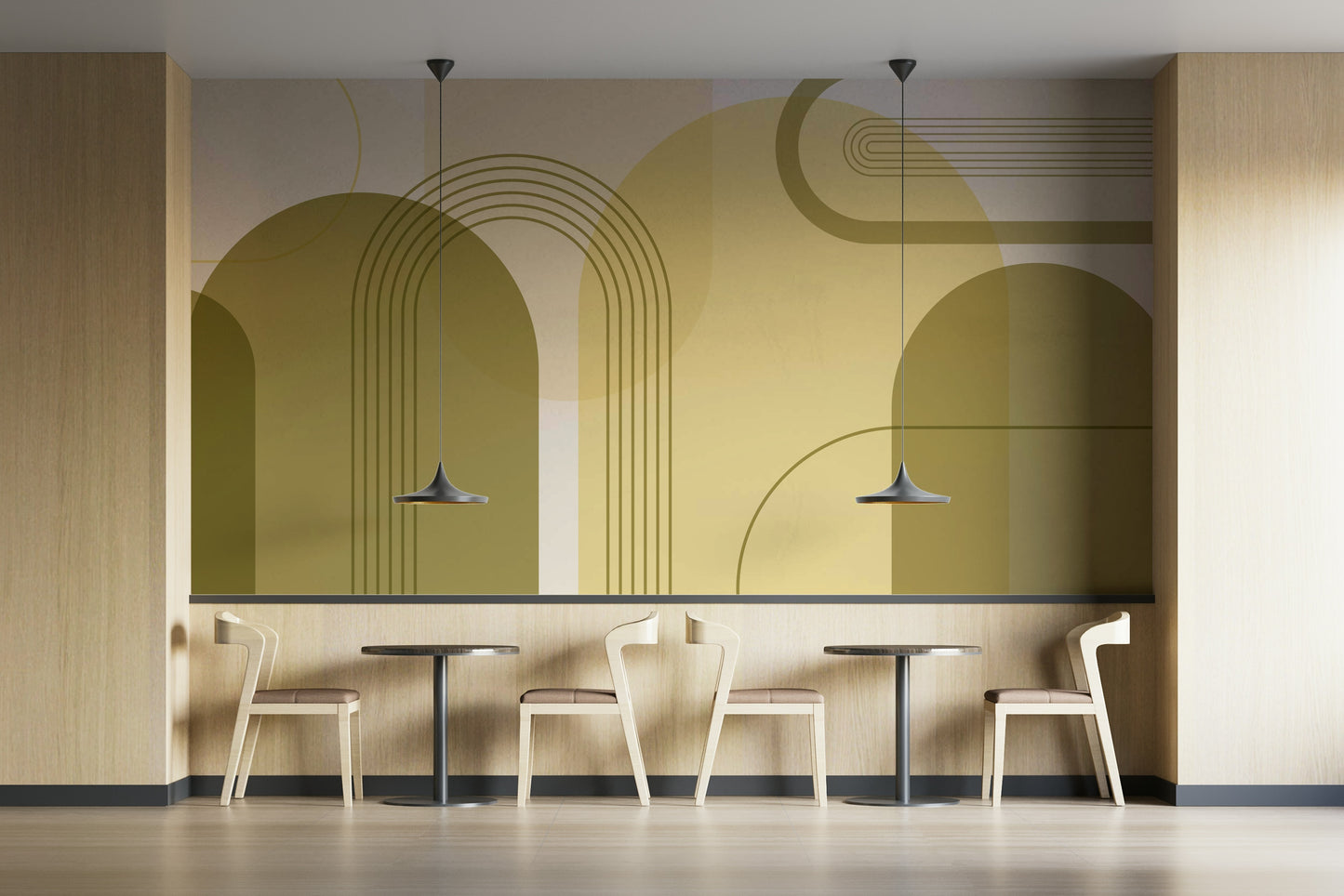 Contemporary mid-century wall pattern

