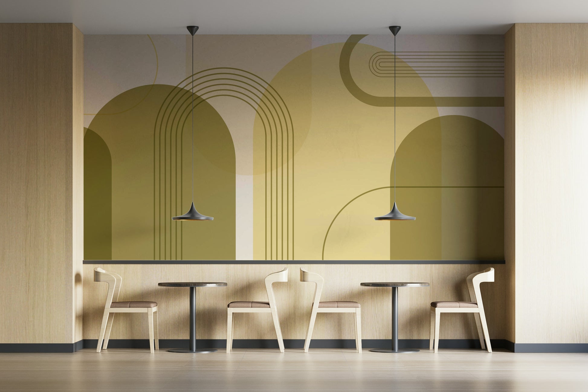 Contemporary mid-century wall pattern

