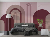 Deep pink and rose arch wallpaper

