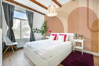 Sunset-inspired arch pattern wallpaper

