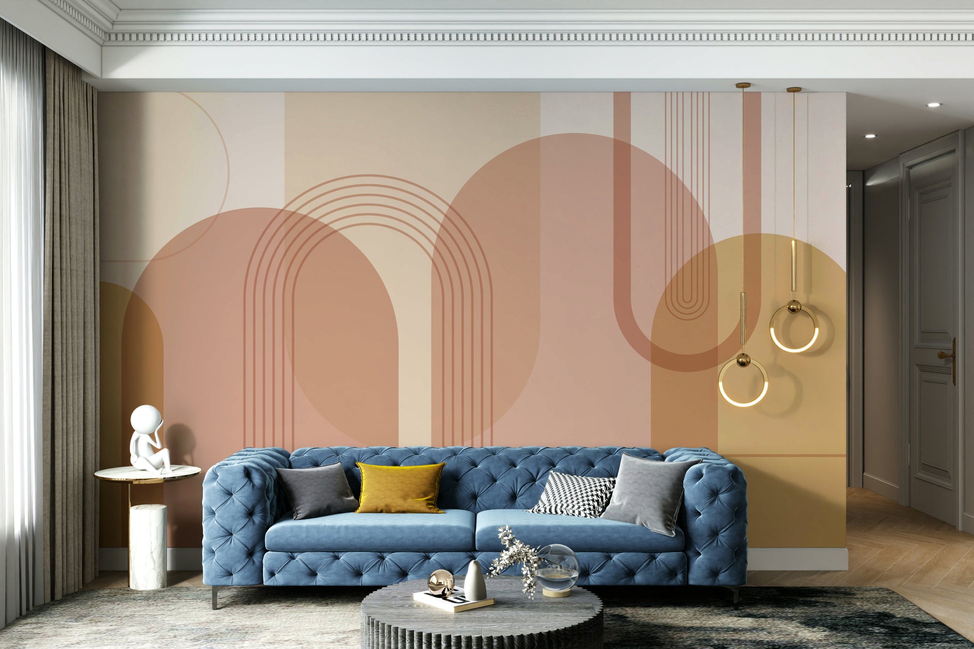 Contemporary arched wallpaper for walls

