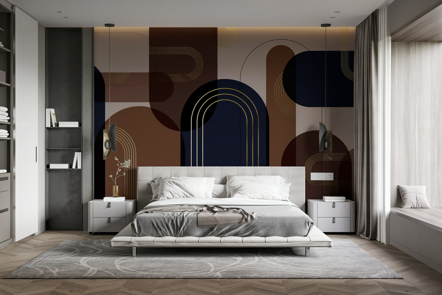 Stylish dark academia wall covering


