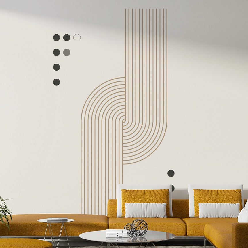 Subtle geometric wall art with movement

