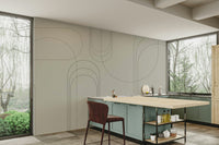Minimalist arch design mural for interiors

