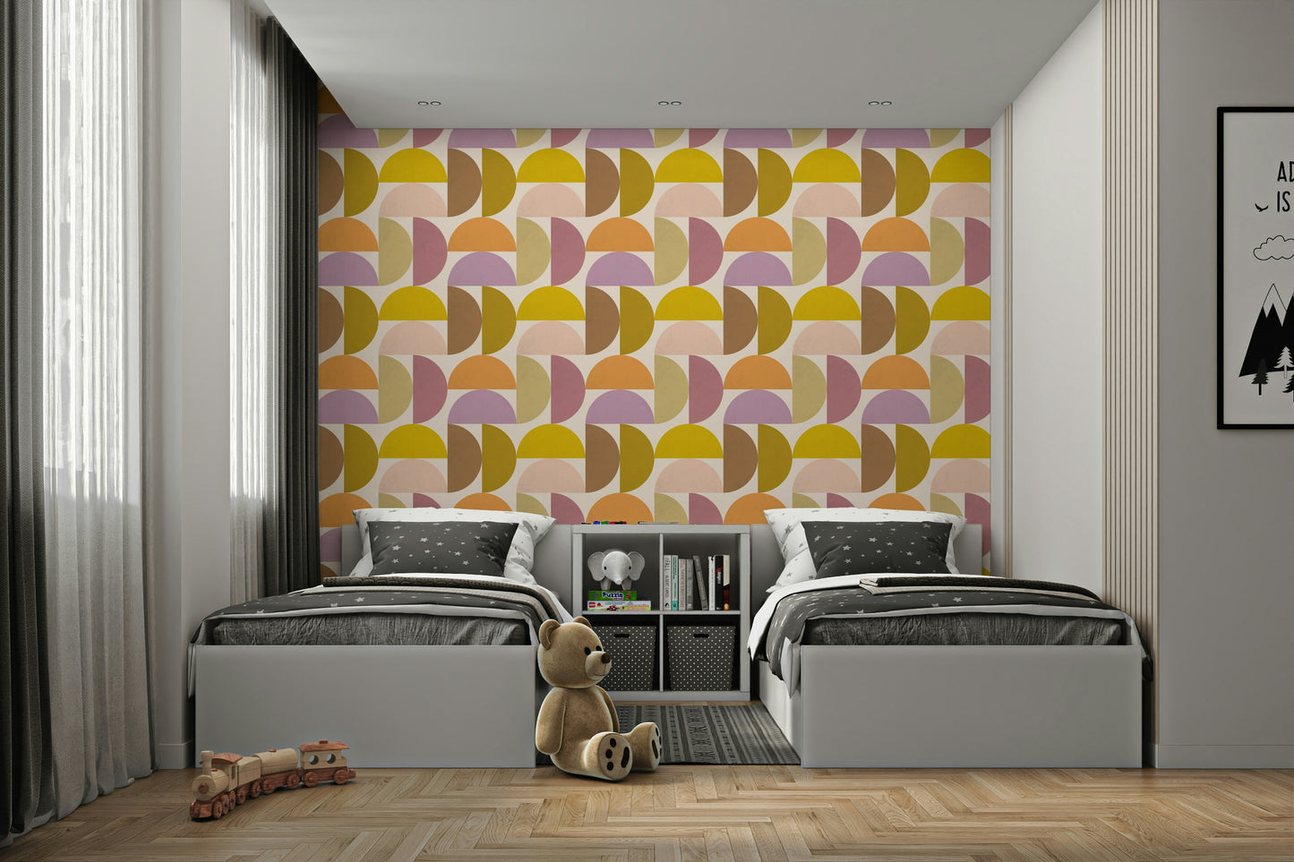 Mid-Century Modern Hues Wallpaper⁠