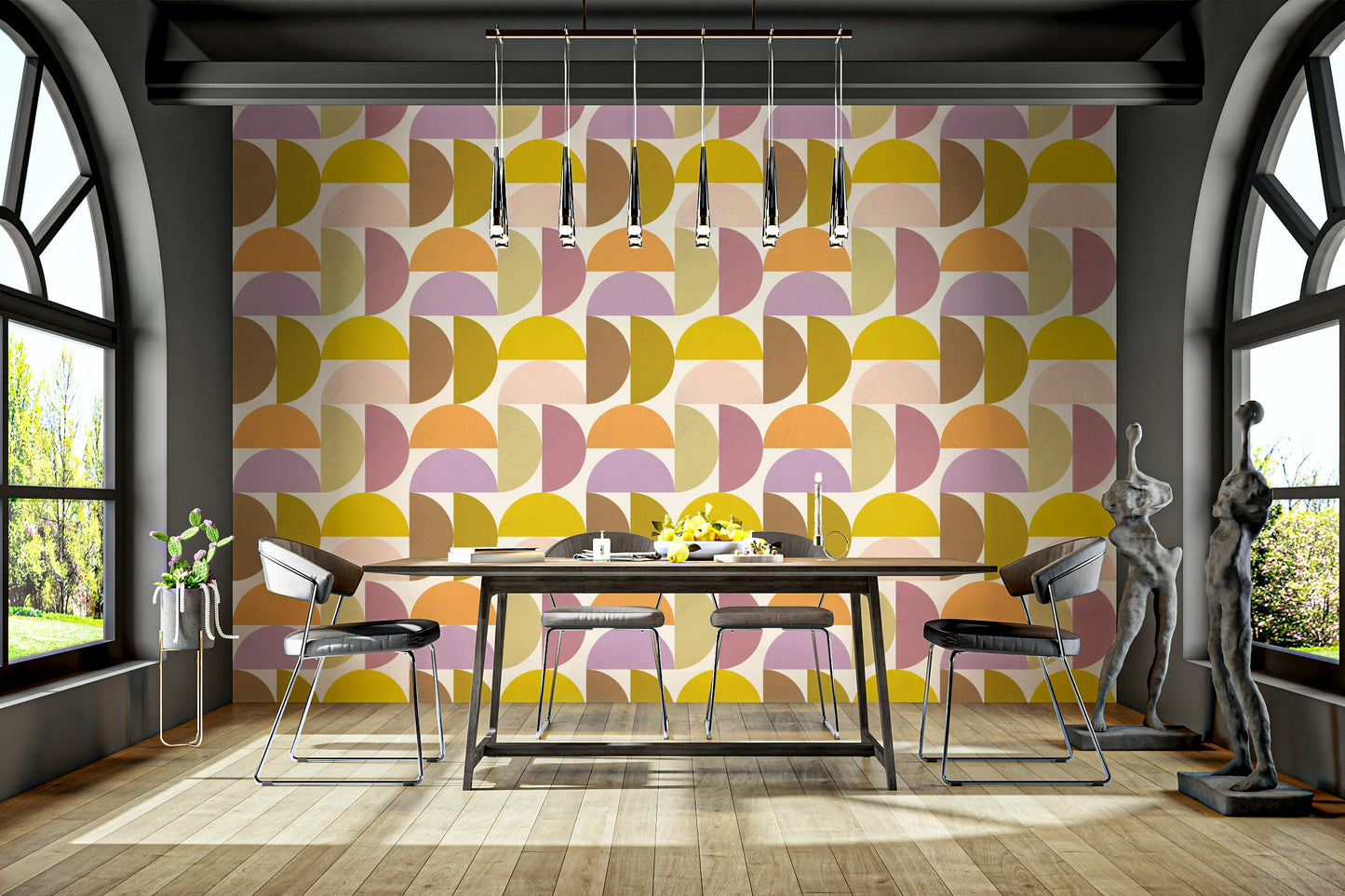 Mid-Century Modern Hues Wallpaper⁠