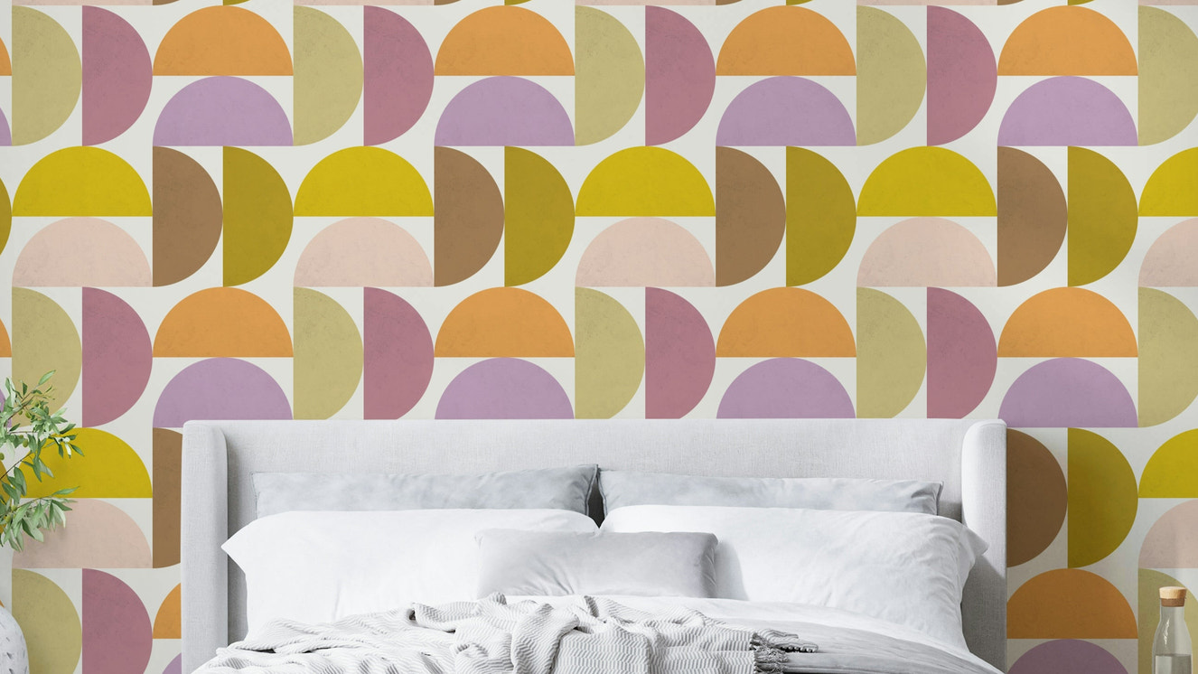 Mid-Century Modern Hues Wallpaper⁠